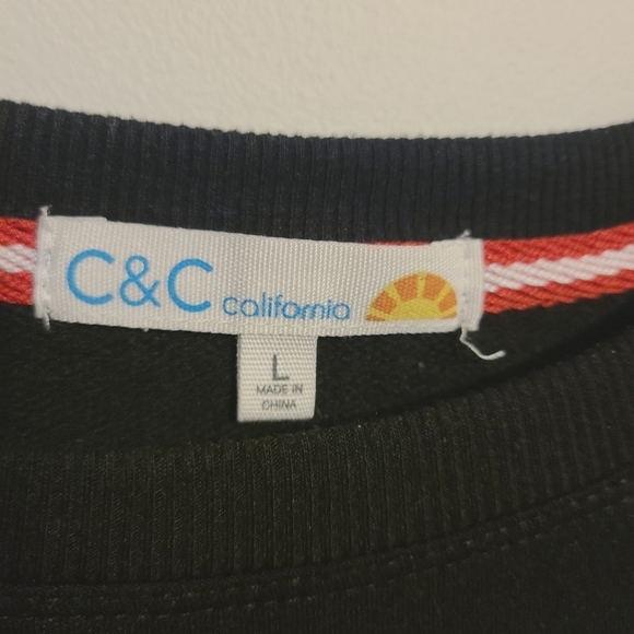 C&C California | Women's Chic Black Naughty-ish Graphic Sweatshirt (Size Large) - Picture 2 of 11